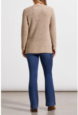 TRIBAL MOCK NECK TUNIC SWEATER