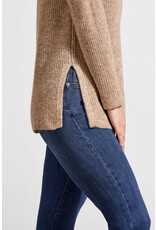 TRIBAL MOCK NECK TUNIC SWEATER