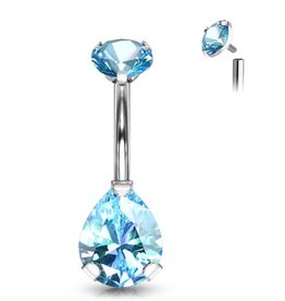 BELLY RING - TITANIUM - TEARDROP