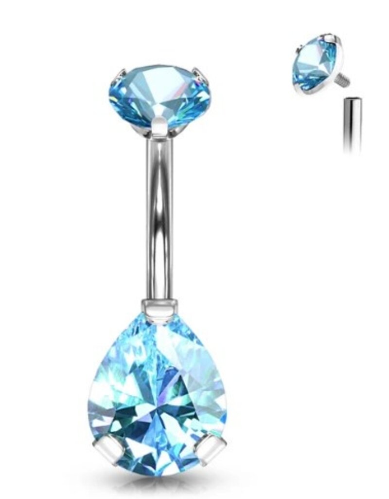 BELLY RING - TITANIUM - TEARDROP