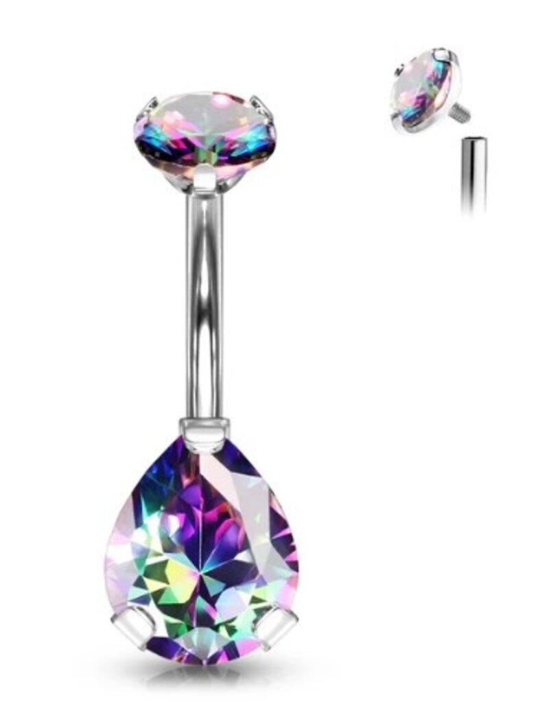 BELLY RING - TITANIUM - TEARDROP