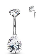 BELLY RING - TITANIUM - TEARDROP