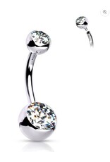 BELLY RING - TITANIUM - INTERNALLY THREADED