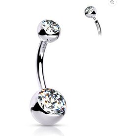 BELLY RING - TITANIUM - INTERNALLY THREADED