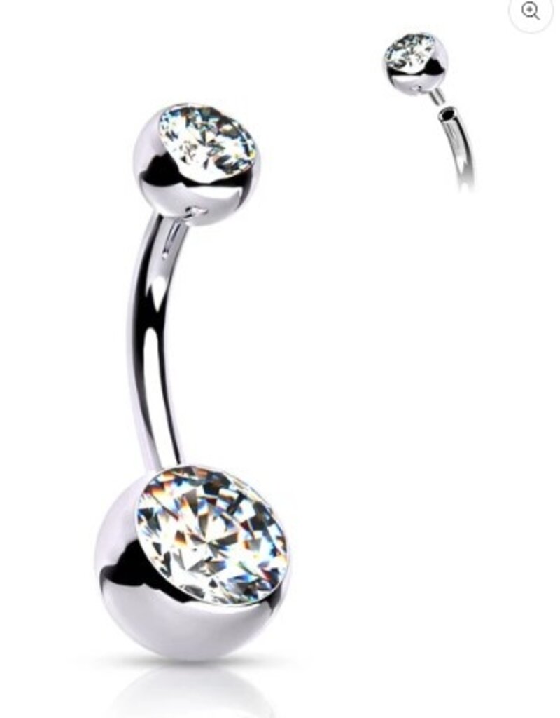 BELLY RING - TITANIUM - INTERNALLY THREADED