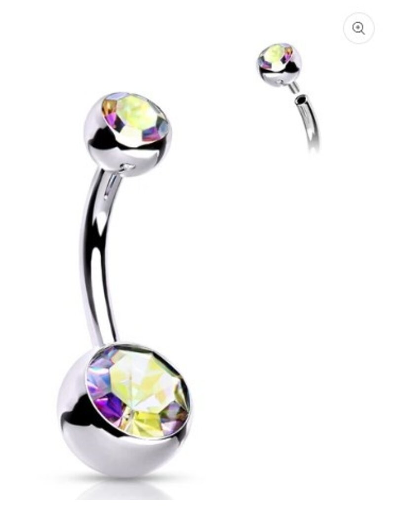 BELLY RING - TITANIUM - INTERNALLY THREADED