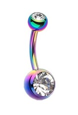 BELLY RING - COLOURLINE - DOUBEL JEWEL