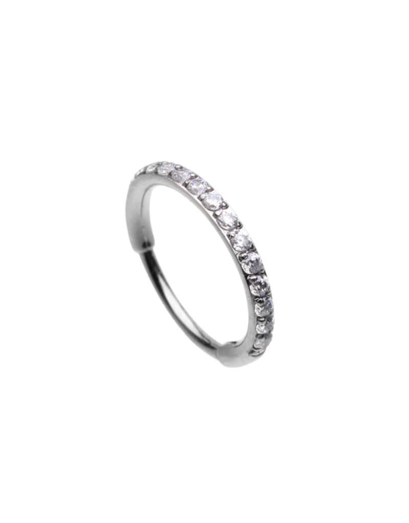 SEGMENT RING - TITANIUM - SIDE FACING GEM