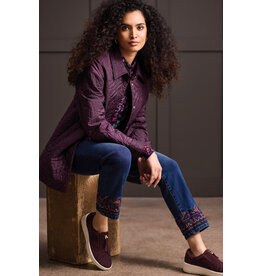TRIBAL QUILTED SNAPPED FRONT SHACKET