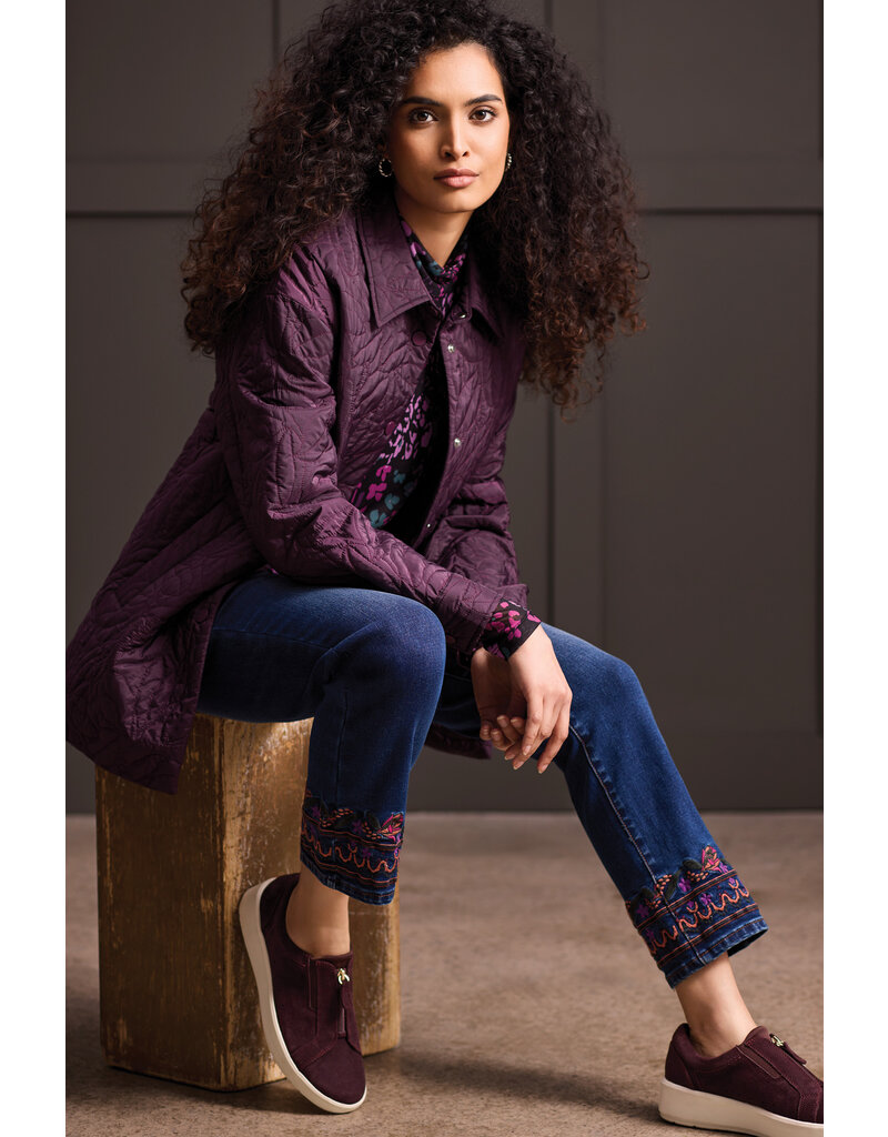 TRIBAL QUILTED SNAPPED FRONT SHACKET