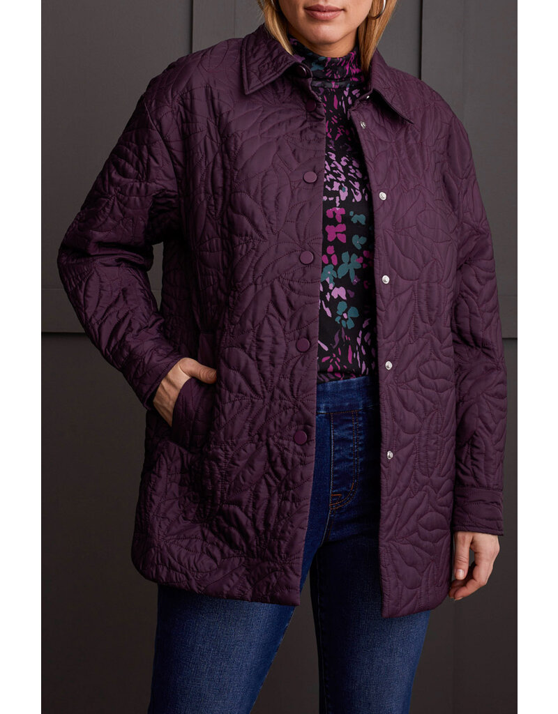 TRIBAL QUILTED SNAPPED FRONT SHACKET