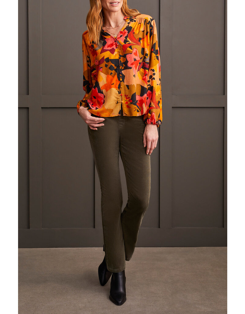TRIBAL L/S BUTTON FRONT BLOUSE