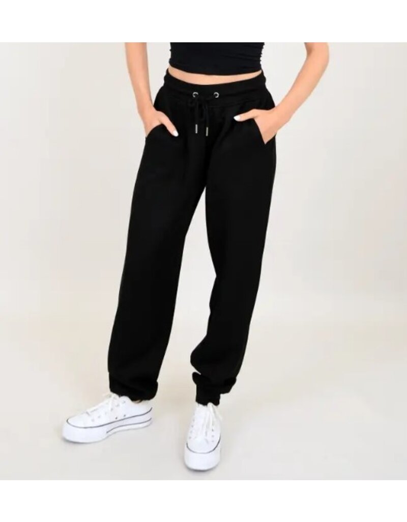RD STYLE JOSELLE BLACK DRAWSTRING JOGGER