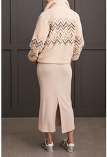 TRIBAL LINED ZIP UP JACKET w/EMBROIDERY