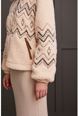 TRIBAL LINED ZIP UP JACKET w/EMBROIDERY