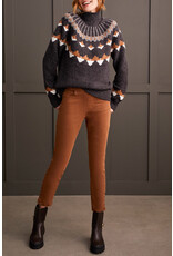 TRIBAL INTARSIA EARTH TONE SWEATER