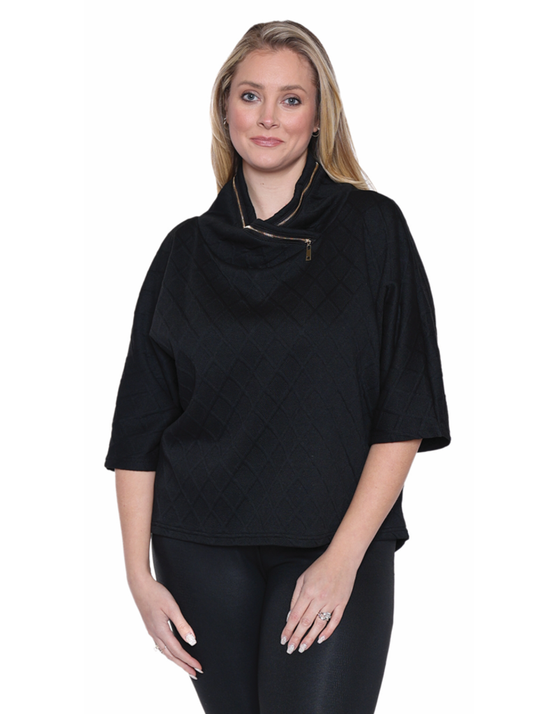 COWL NECK 3/4 SLV