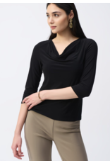 JOSEPH RIBKOFF SILKY KNIT COWL NECK TOP