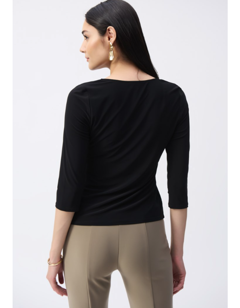 JOSEPH RIBKOFF SILKY KNIT COWL NECK TOP