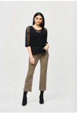 JOSEPH RIBKOFF OPEN STITCH SWEATER WITH SEQUINS