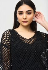 JOSEPH RIBKOFF OPEN STITCH SWEATER WITH SEQUINS