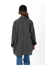 C'EST MOI CHECK PATTERN OVERSIZED BLOUSE