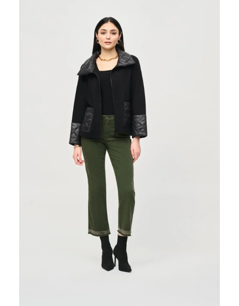 JOSEPH RIBKOFF SWEATER KNIT ZIPPED JACKET