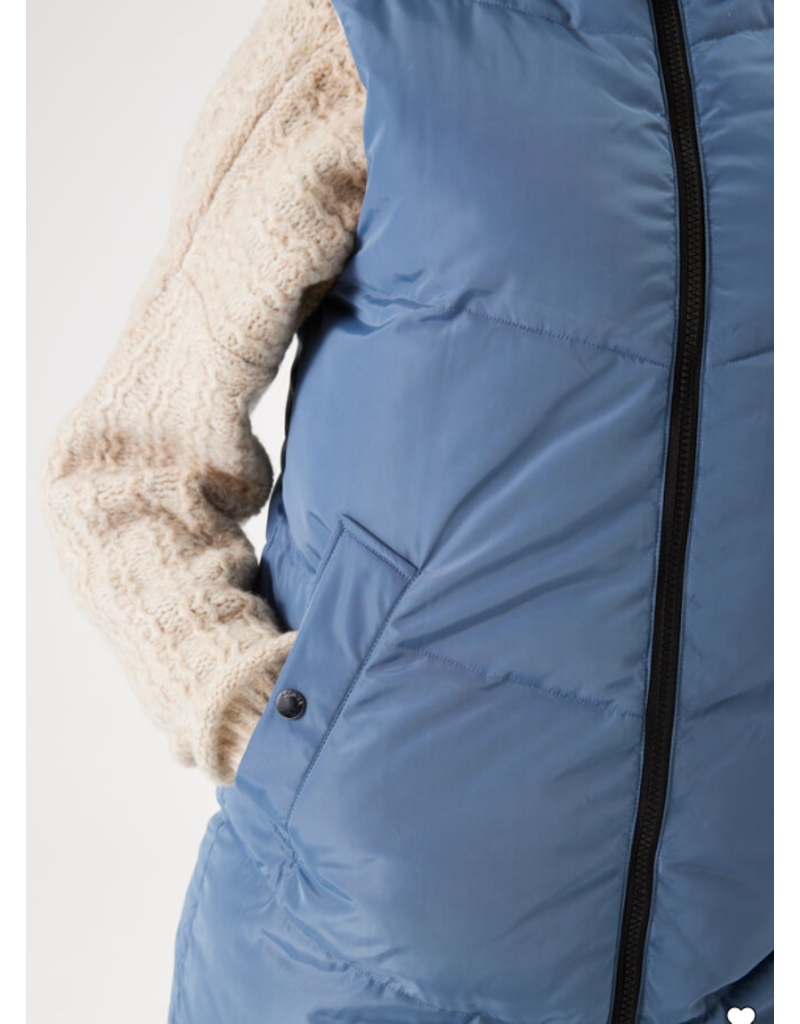 REVERSIBLE LONG PUFFER VEST