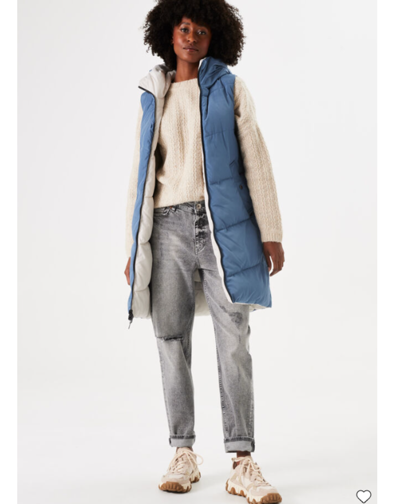 REVERSIBLE LONG PUFFER VEST