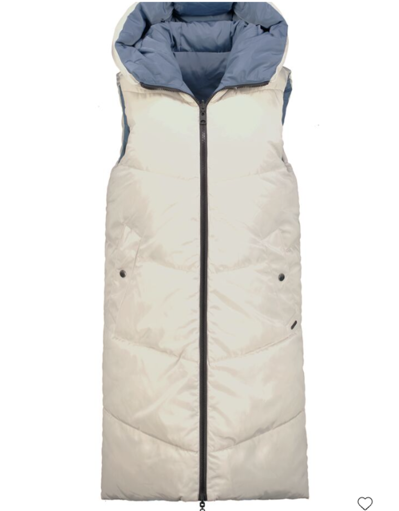 REVERSIBLE LONG PUFFER VEST