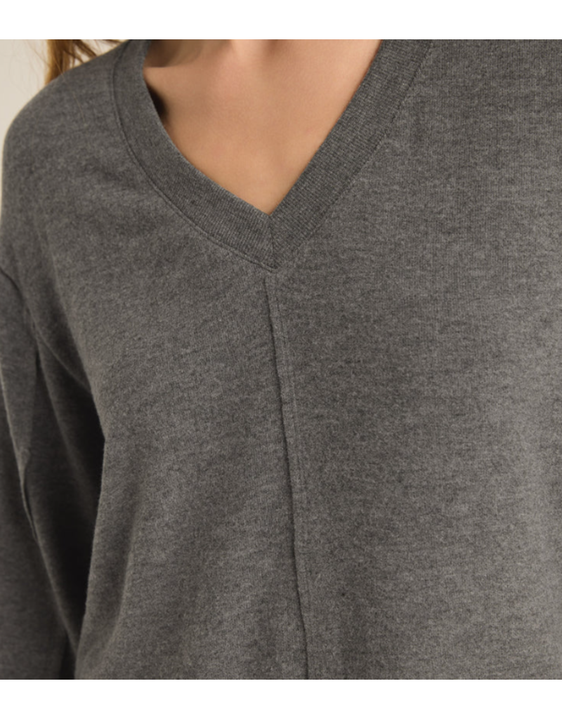 Z SUPPLY WILDER CLOUD TOP - CHARCOAL