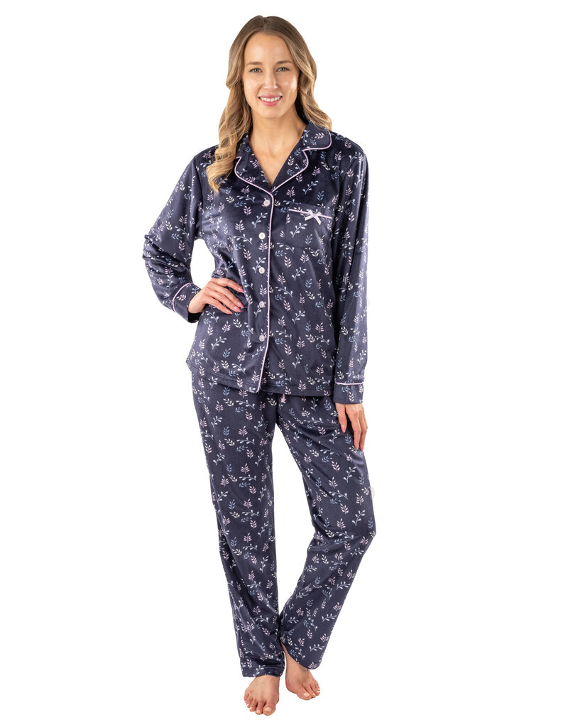 PATRICIA LINGERIE NAVY BUTTON UP  2PC PJ SET