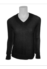 BLACK V-NECK SWEATER