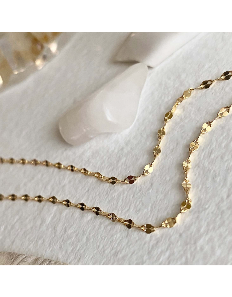 PIKA & BEAR AKOYA MOTHER OF PEARL HEART CHARM NECKLACE