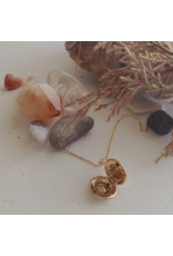 PIKA & BEAR ANTARES ROUND RHINESTONE LOCKET NECKLACE