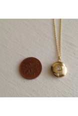 PIKA & BEAR ANTARES ROUND RHINESTONE LOCKET NECKLACE