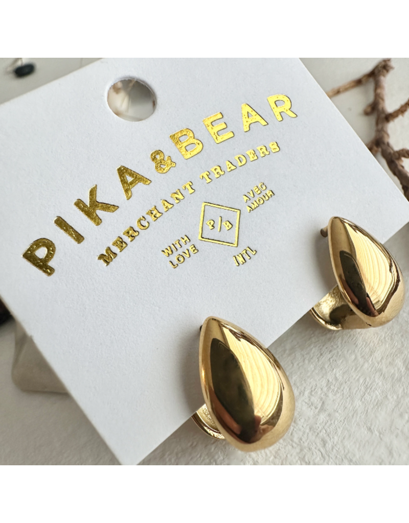 PIKA & BEAR LACHRY DOUBLE TEARDROP HUGGER EARRING