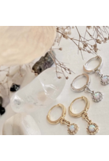 PIKA & BEAR ELOISE OPAL AND RHINESTONE HUGGER EARRING