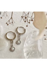 PIKA & BEAR ELOISE OPAL AND RHINESTONE HUGGER EARRING