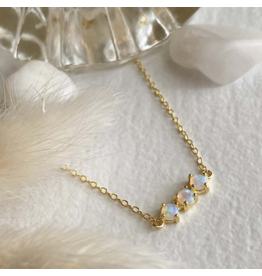 PIKA & BEAR THREE SISTERS FIRE OPAL NECKLACE