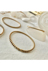 PIKA & BEAR OCNUS TWISTED ROPE RING - 14K GOLD FILL