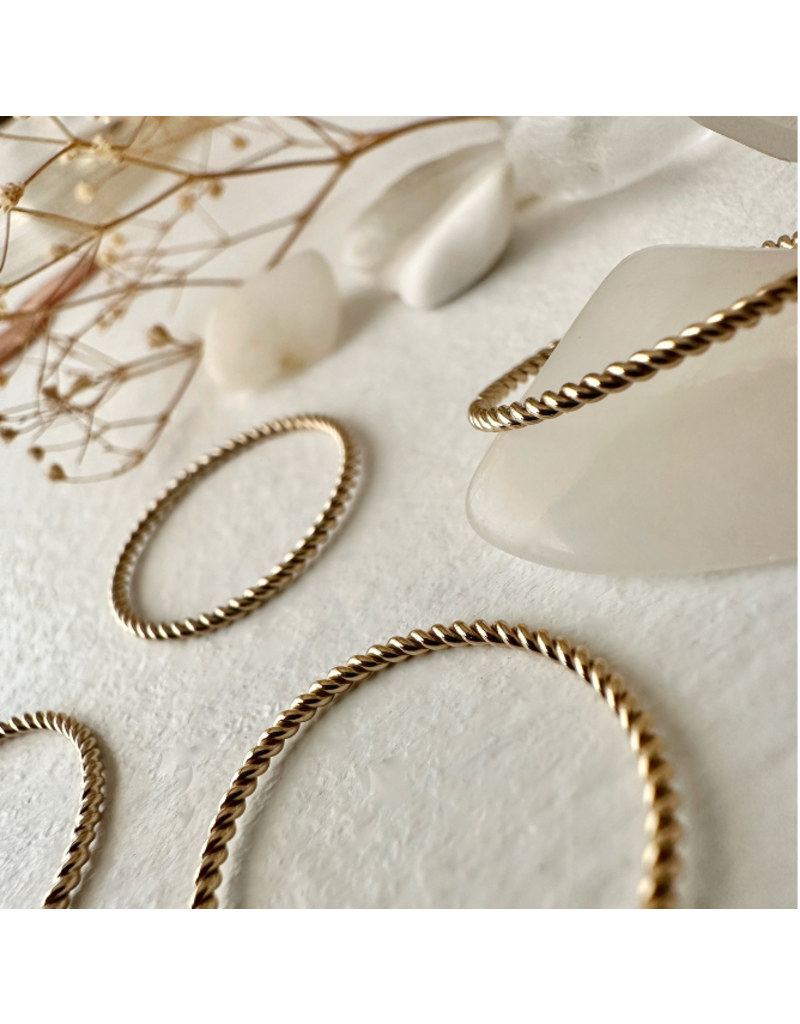 Gold twisted rope ring new arrivals