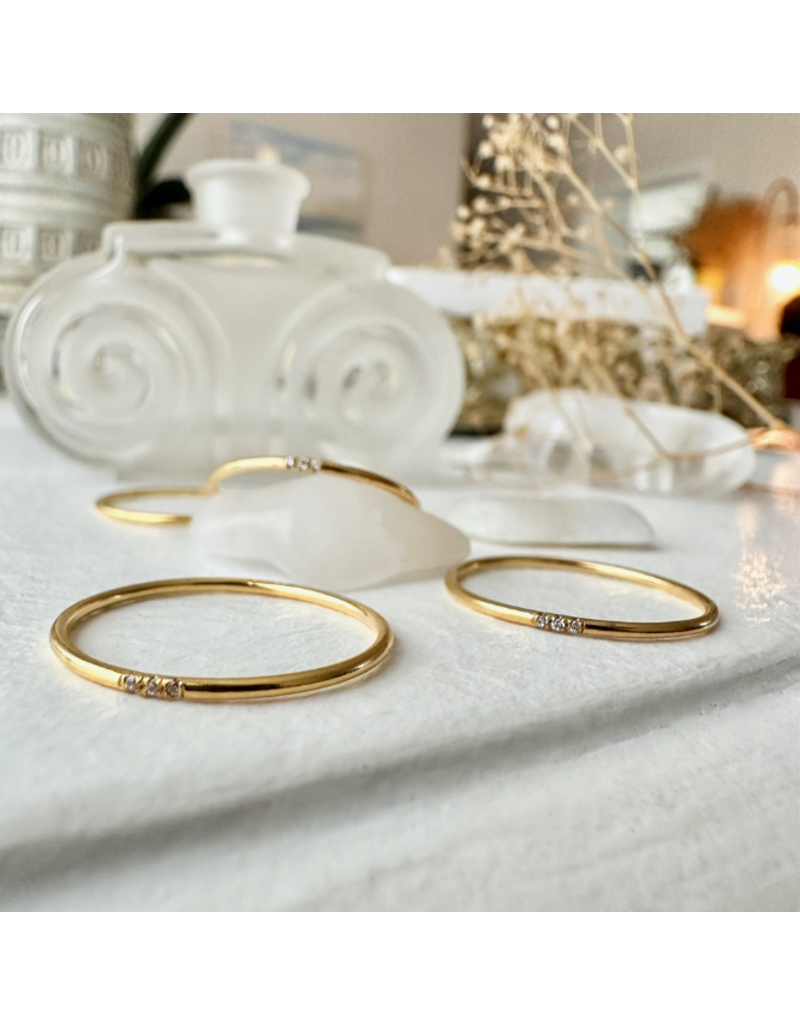 PIKA & BEAR TRICE TINY TRIPLE RING - 14K GOLD FILL