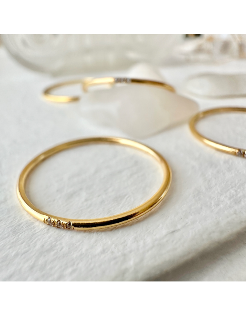PIKA & BEAR TRICE TINY TRIPLE RING - 14K GOLD FILL