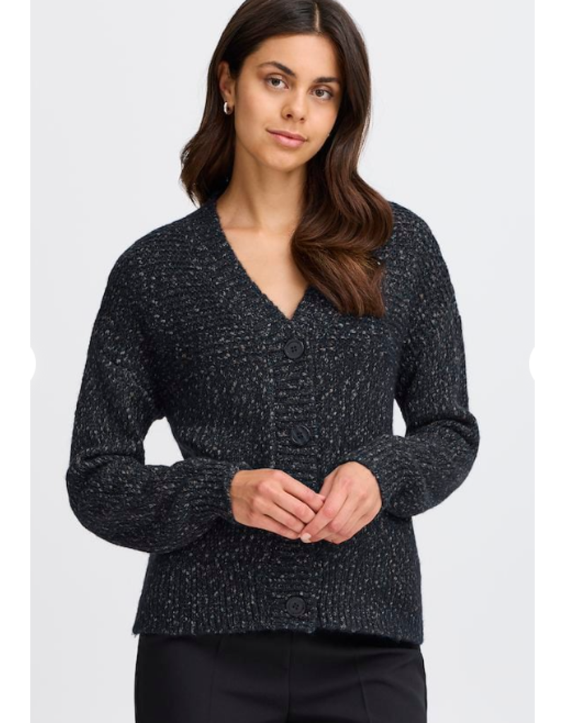 POTTA DEEP BLUE BUTTON CARDIGAN