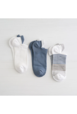 3PK POWDER SOFT LOW CUT SOCKS