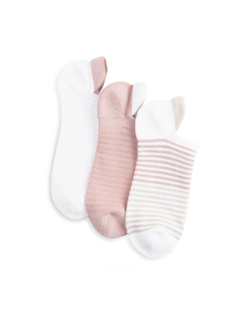3PK POWDER SOFT LOW CUT SOCKS