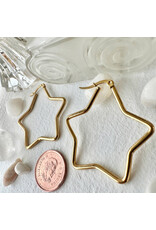 PIKA & BEAR ARCALIS STAR SHAPED HOOP EARRINGS GOLD