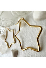 PIKA & BEAR ARCALIS STAR SHAPED HOOP EARRINGS GOLD