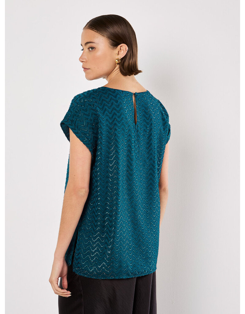 BLUE JACQUARD TEE
